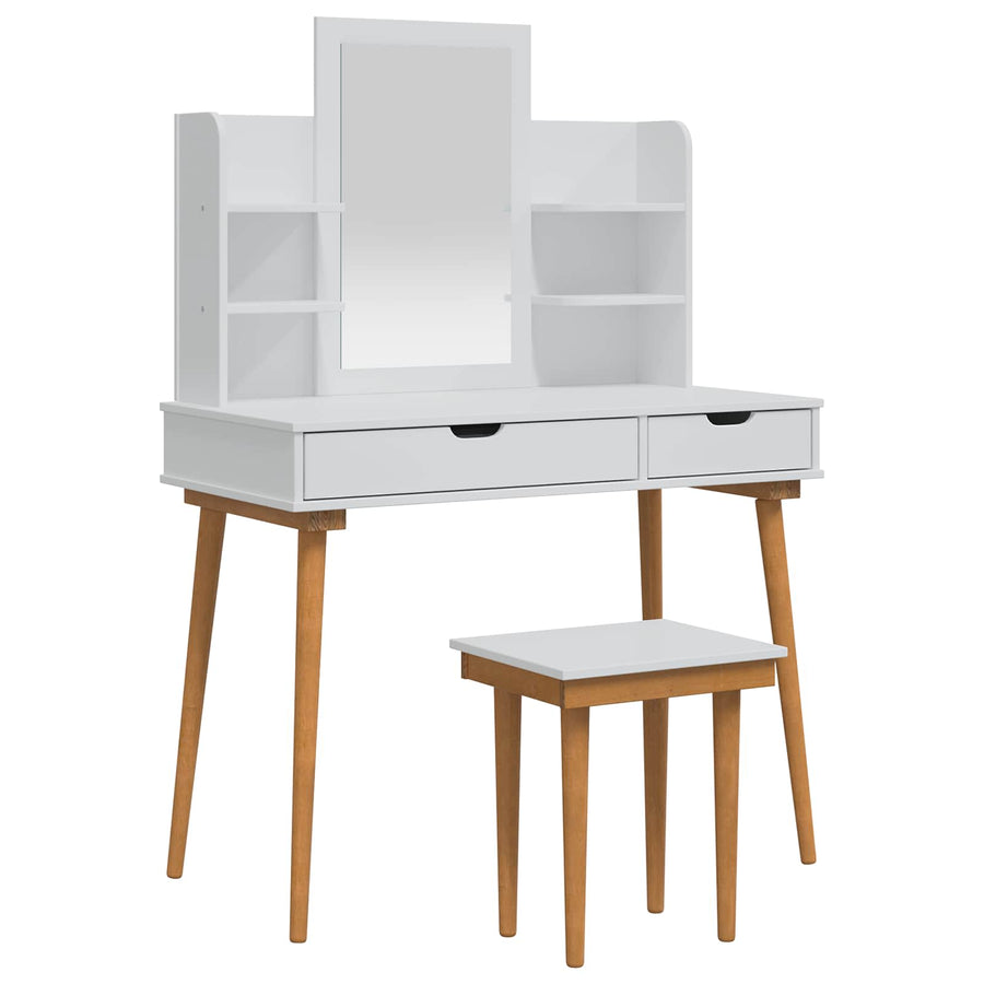 Toilettafel Set FAUSKE 5 st Wit 100 x 50 x 143 cm