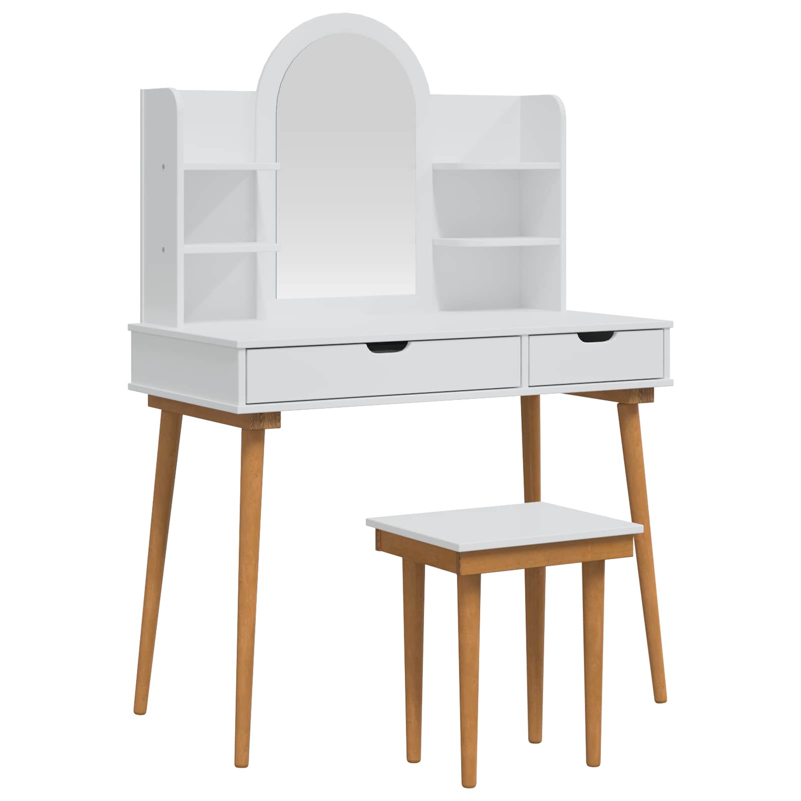 Toilettafel Set FAUSKE 5 pcs Wit 100 x 50 x 143 cm