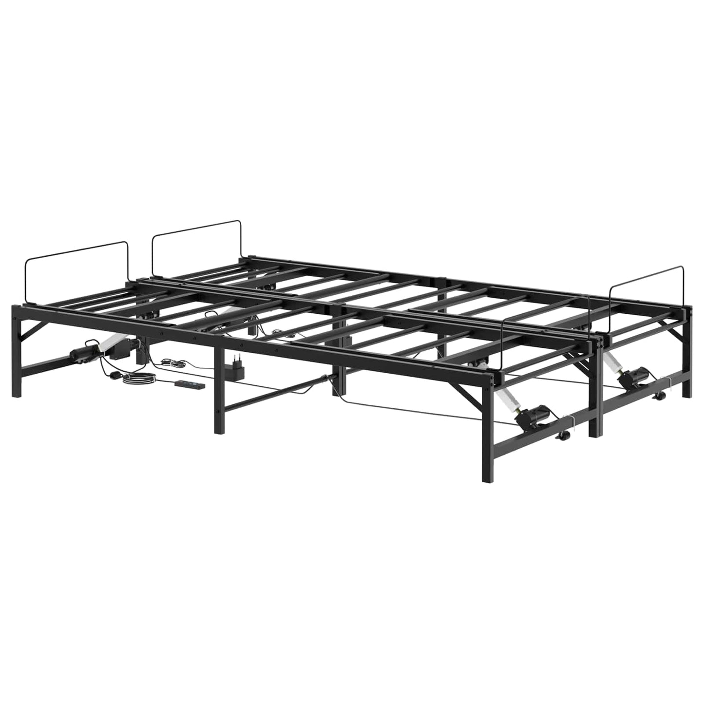 Elektrisch Verstelbaar Bedframe Zwart 120 x 200 cm Staal