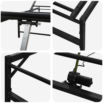 Elektrisch Verstelbaar Bedframe Zwart 140 x 200 cm Staal