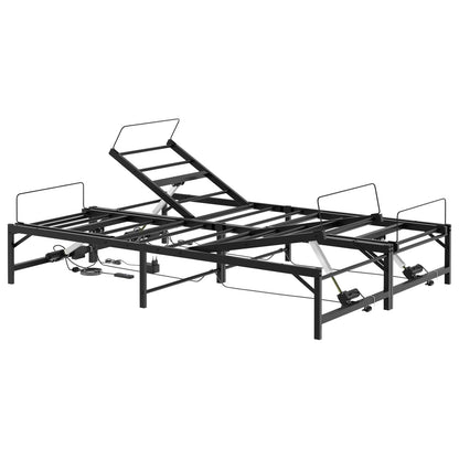 Elektrisch Verstelbaar Bedframe Zwart 150 x 200 cm Staal