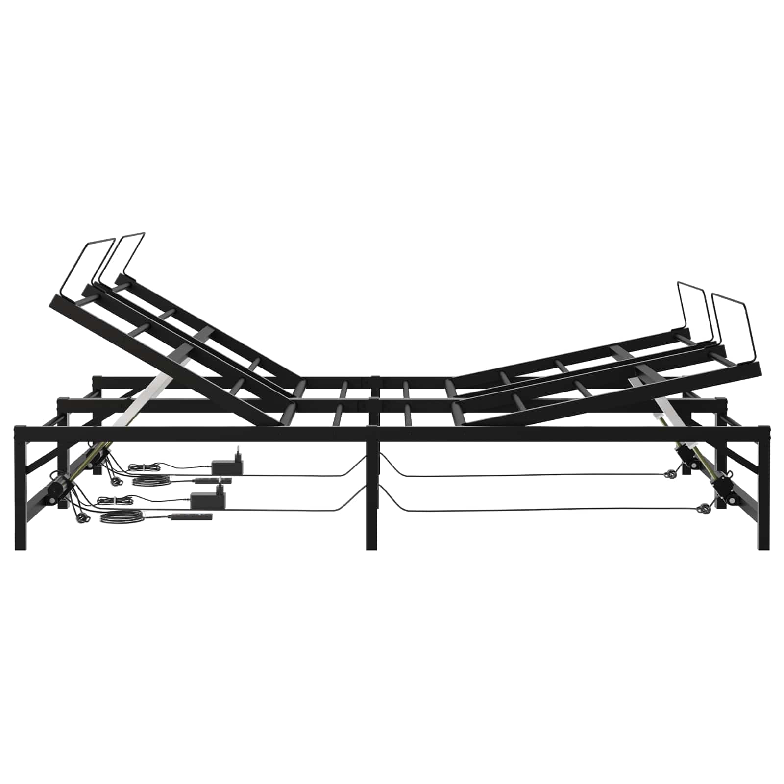 Elektrisch Verstelbaar Bedframe Zwart 150 x 200 cm Staal