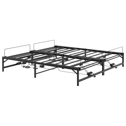 Elektrisch Verstelbaar Bedframe Zwart 160 x 200 cm Staal