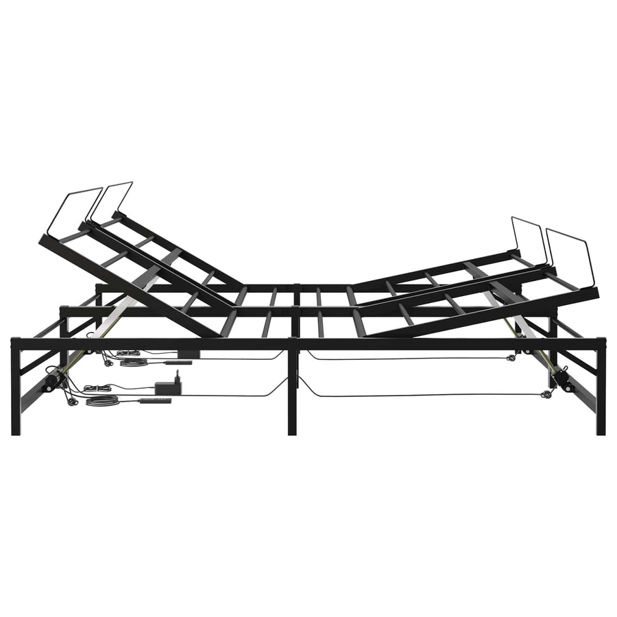 Elektrisch Verstelbaar Bedframe Zwart 180 x 200 cm Staal