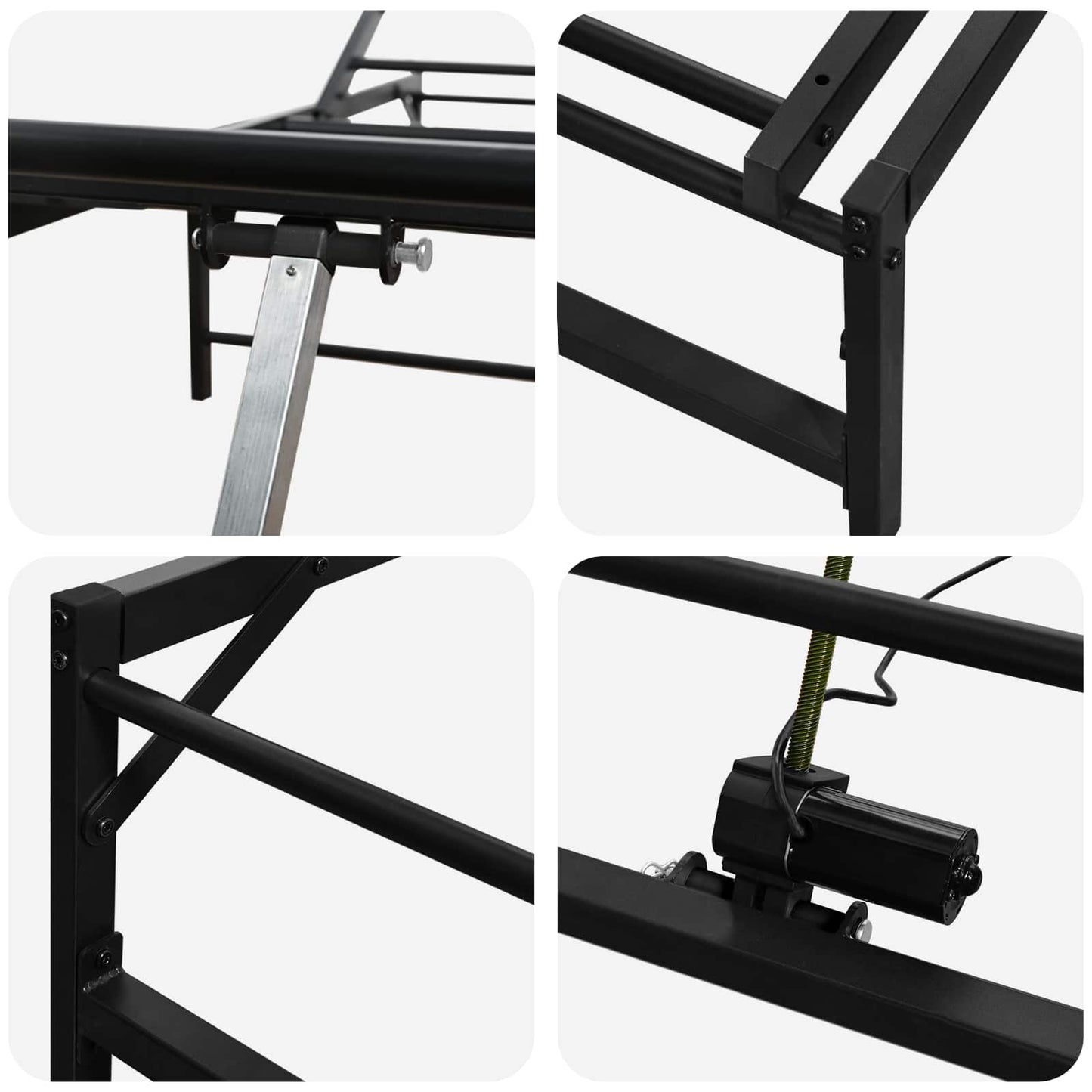 Elektrisch Verstelbaar Bedframe Zwart 96 x 200 cm Staal