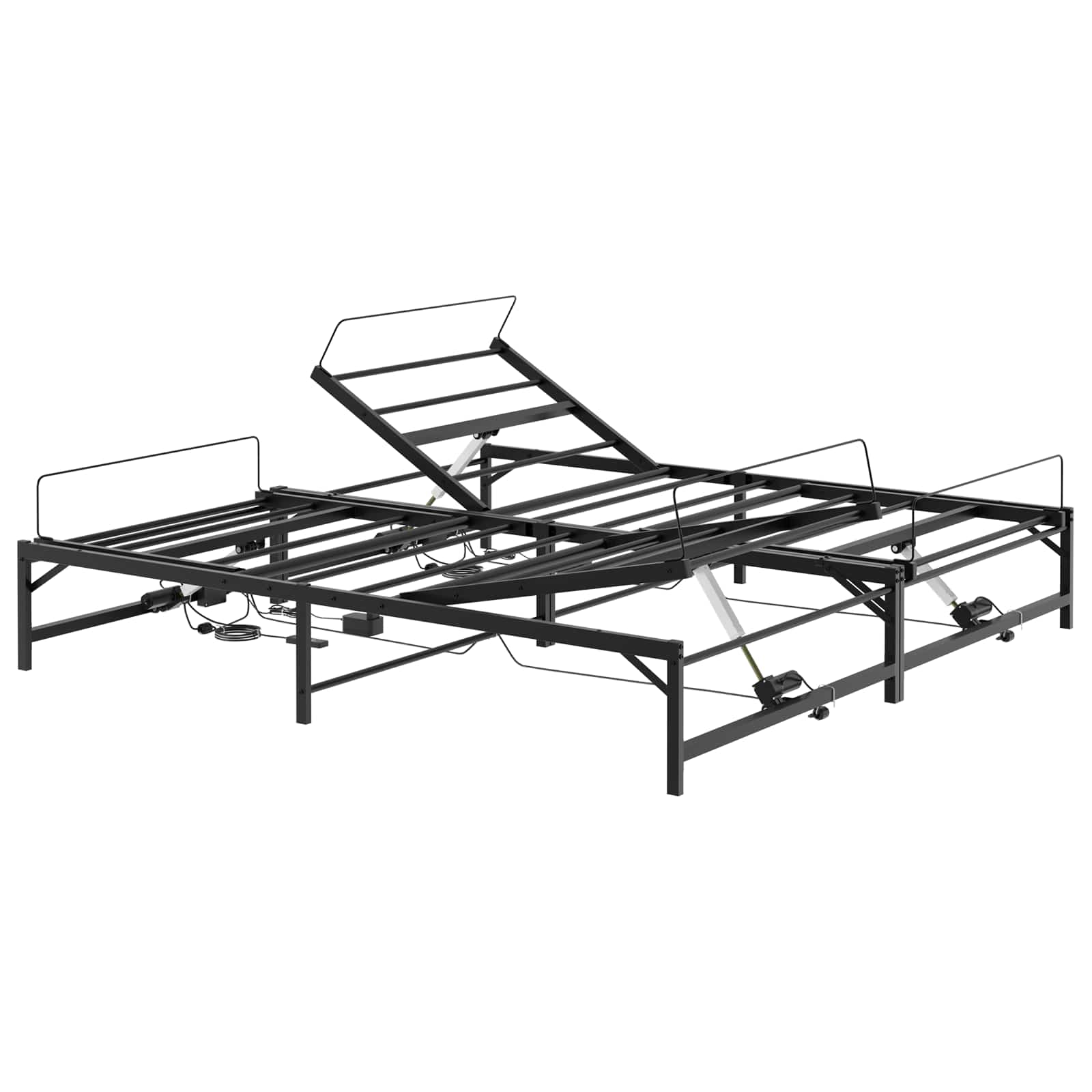 Elektrisch Verstelbaar Bedframe Zwart 96 x 200 cm Staal