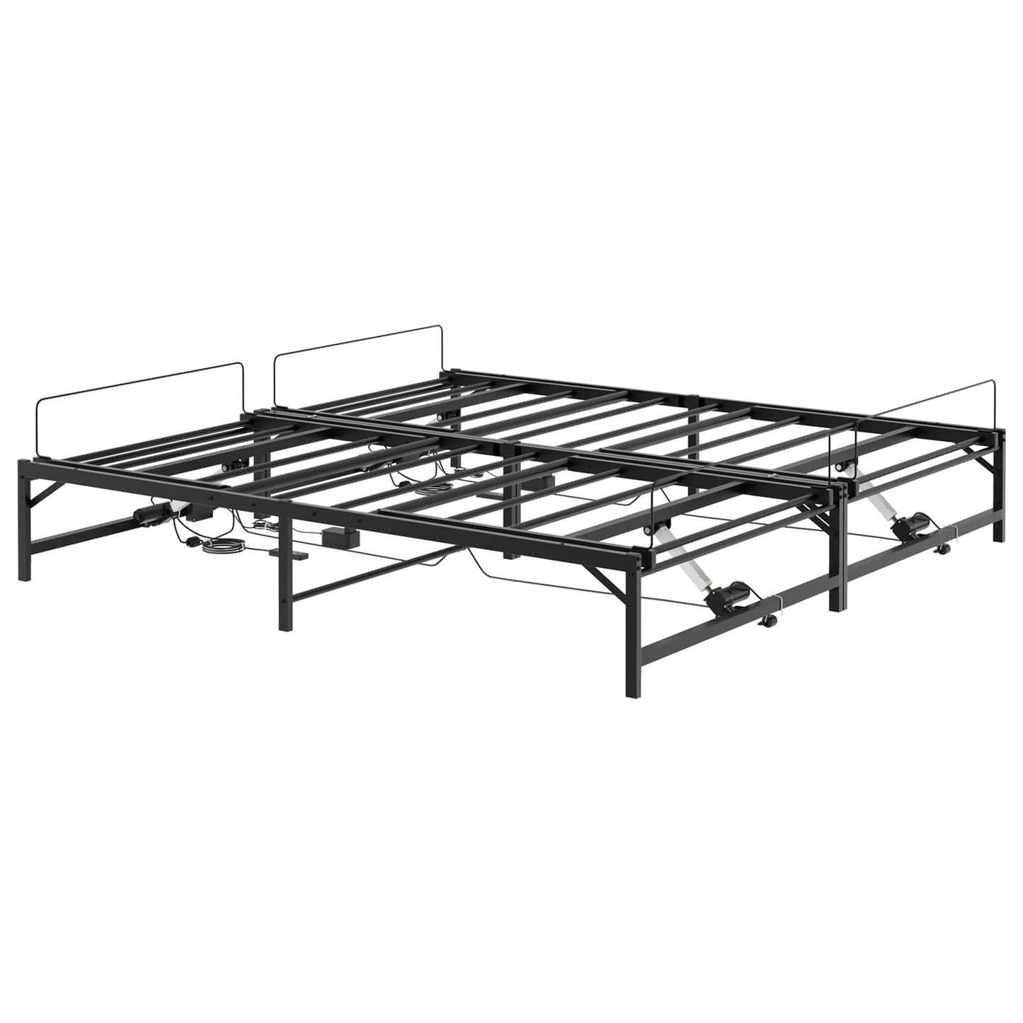 Elektrisch Verstelbaar Bedframe Zwart 200 x 200 cm Staal