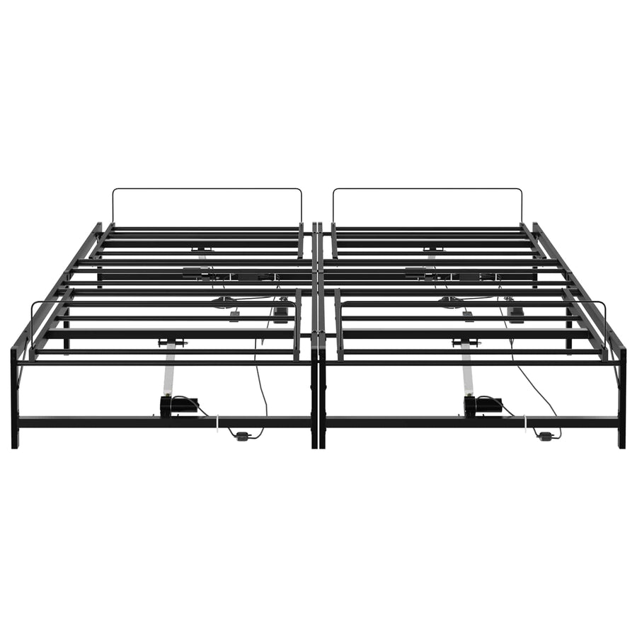 Elektrisch Verstelbaar Bedframe Zwart 200 x 200 cm Staal