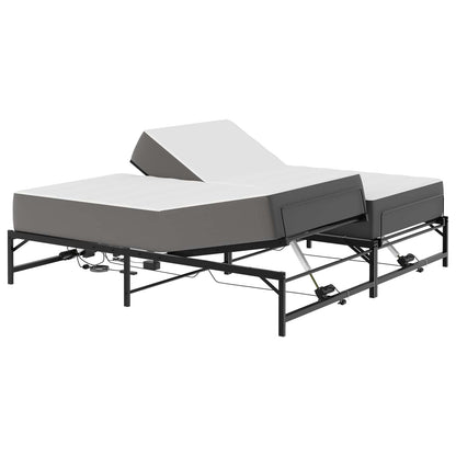 Elektrisch Verstelbaar Bedframe Zwart 200 x 200 cm Staal
