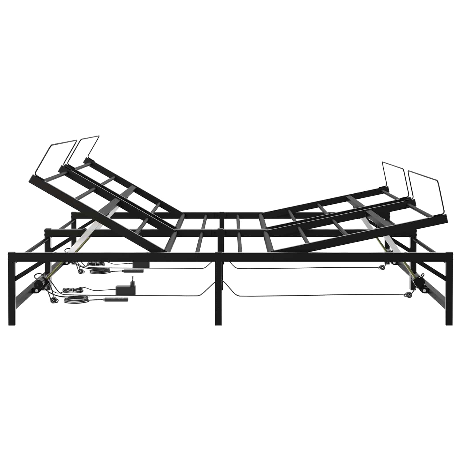 Elektrisch Verstelbaar Bedframe Zwart 200 x 200 cm Staal