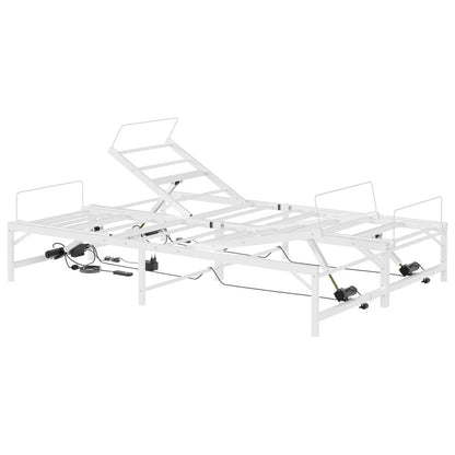 Elektrisch Verstelbaar Bedframe Wit 120 x 190 cm Staal