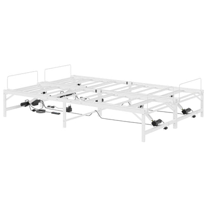 Elektrisch Verstelbaar Bedframe Wit 120 x 200 cm Staal