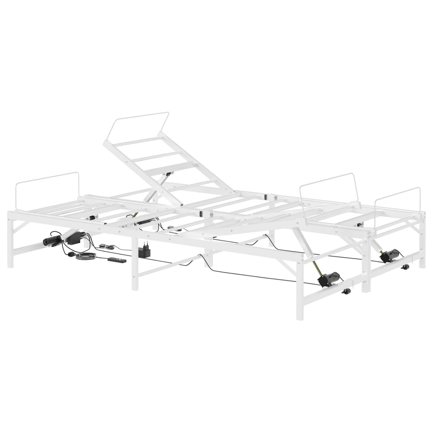 Elektrisch Verstelbaar Bedframe Wit 140 x 190 cm Staal