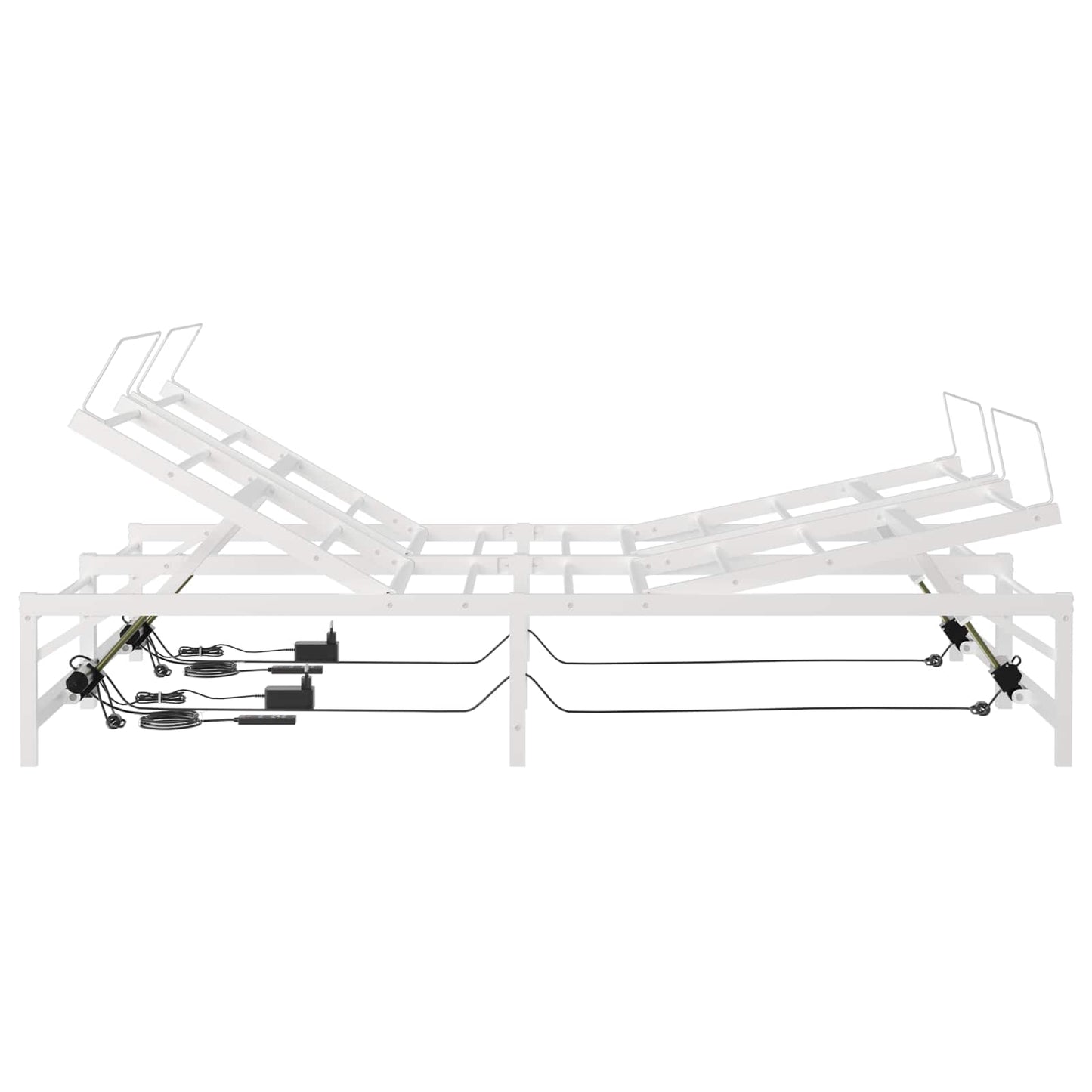 Elektrisch Verstelbaar Bedframe Wit 140 x 190 cm Staal