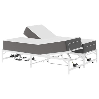 Elektrisch Verstelbaar Bedframe Wit 140 x 200 cm Staal
