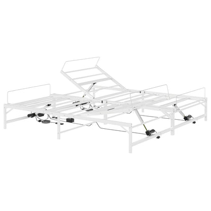 Elektrisch Verstelbaar Bedframe Wit 160 x 200 cm Staal