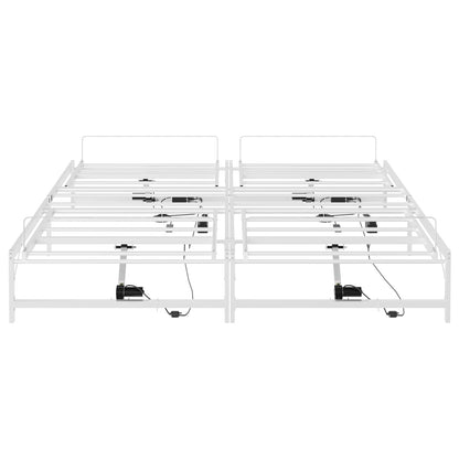 Elektrisch Verstelbaar Bedframe Wit 160 x 200 cm Staal