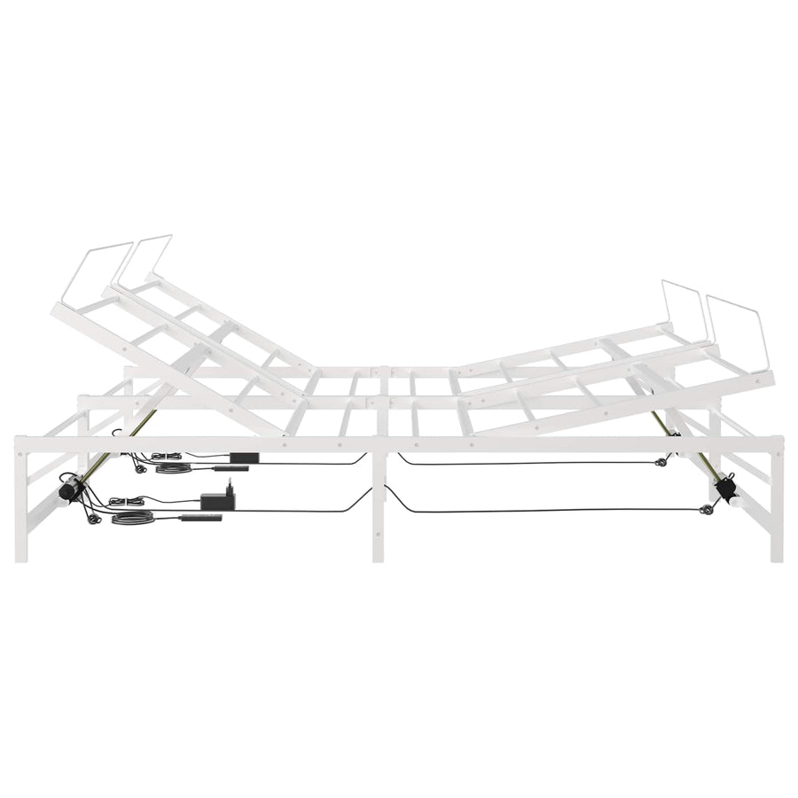 Elektrisch Verstelbaar Bedframe Wit 160 x 200 cm Staal