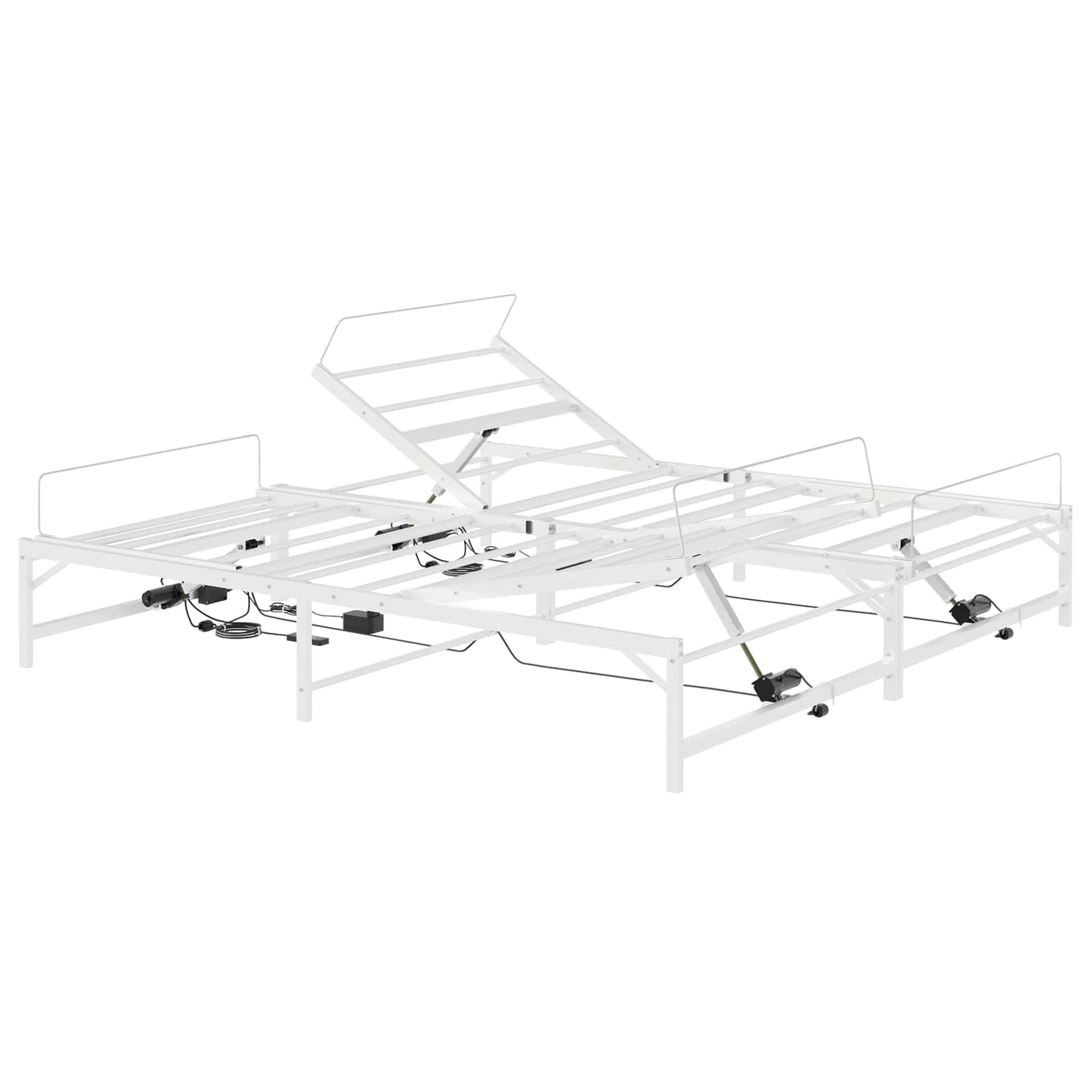 Elektrisch Verstelbaar Bedframe Wit 180 x 200 cm Staal