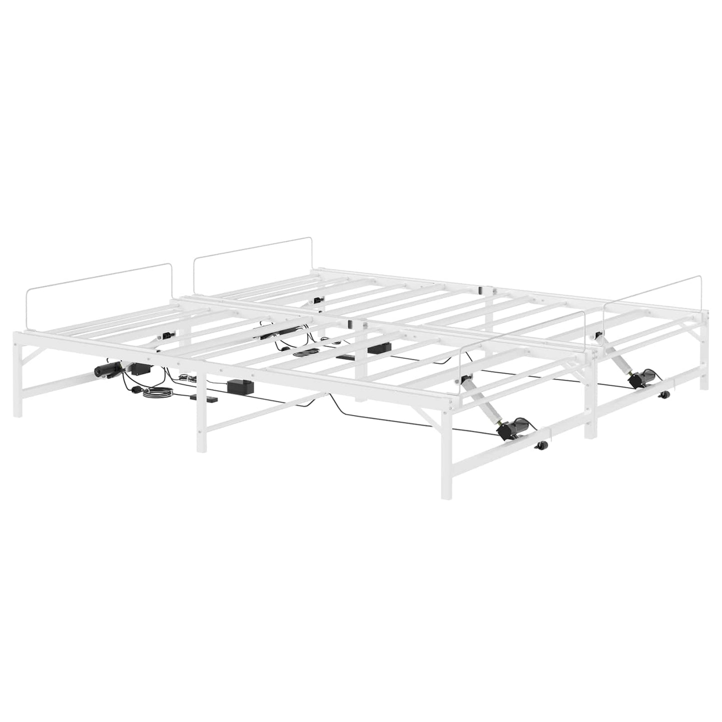 Elektrisch Verstelbaar Bedframe Wit 180 x 200 cm Staal