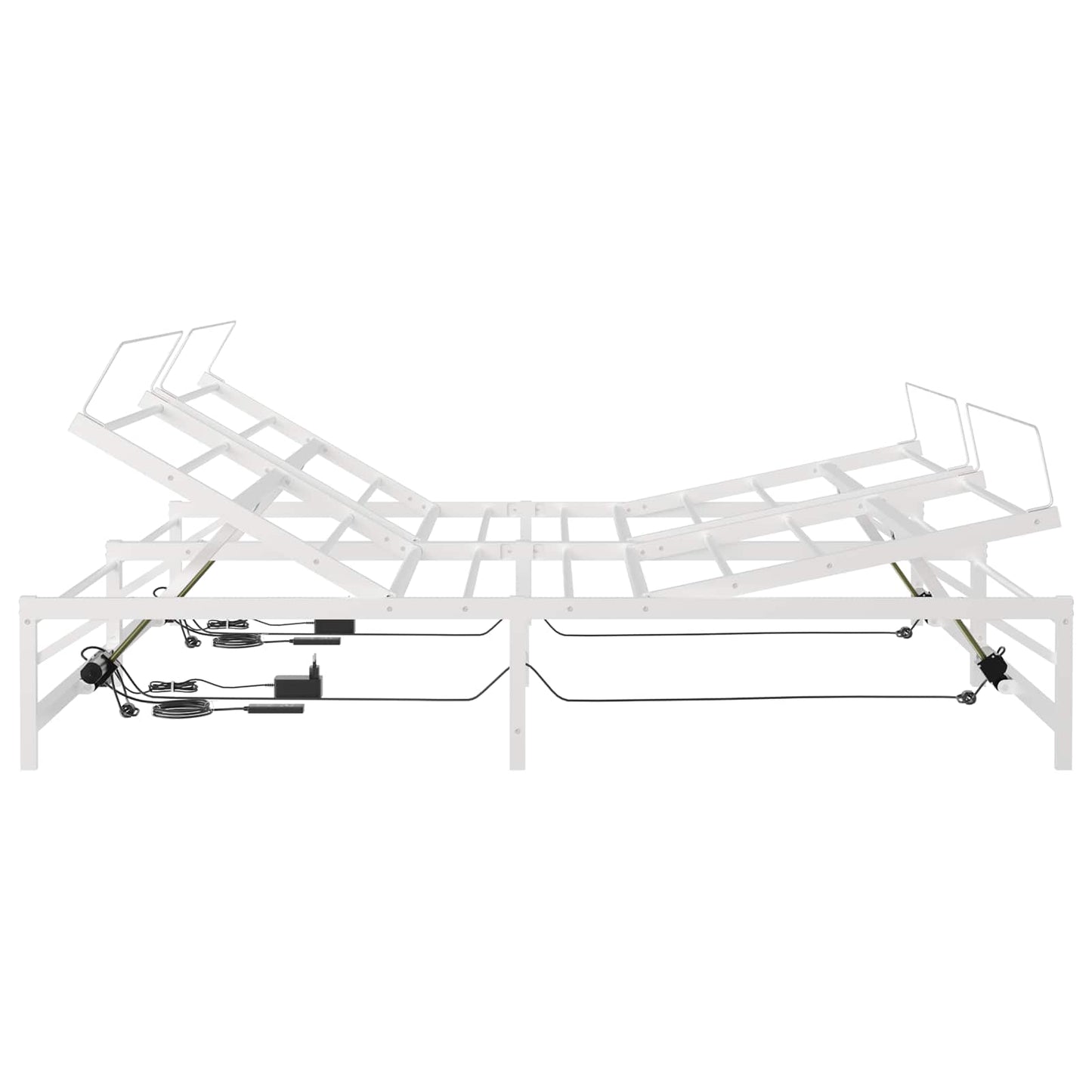 Elektrisch Verstelbaar Bedframe Wit 180 x 200 cm Staal