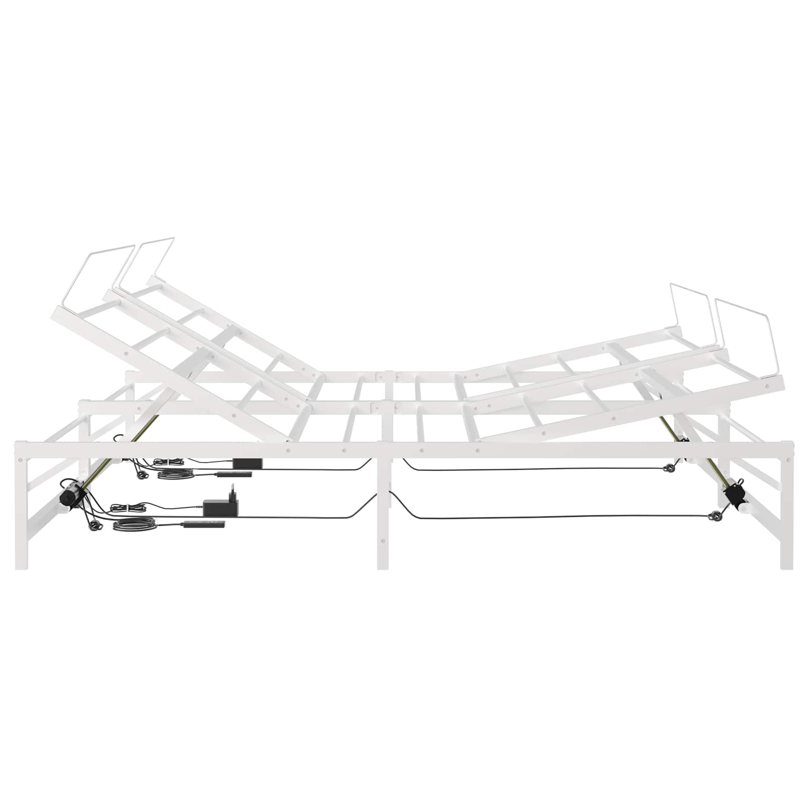 Elektrisch Verstelbaar Bedframe Wit 180 x 200 cm Staal