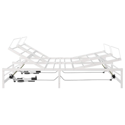 Elektrisch Verstelbaar Bedframe Wit 90 x 213 cm Staal
