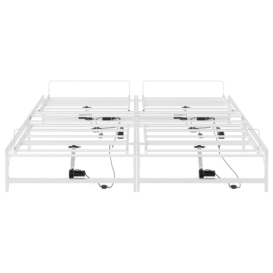 Elektrisch Verstelbaar Bedframe Wit 200 x 200 cm Staal