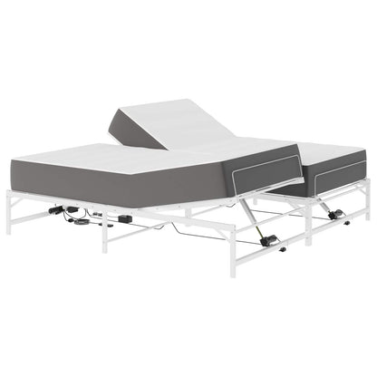 Elektrisch Verstelbaar Bedframe Wit 200 x 200 cm Staal