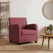Fauteuil stof wijnrood 70x79x78 cm