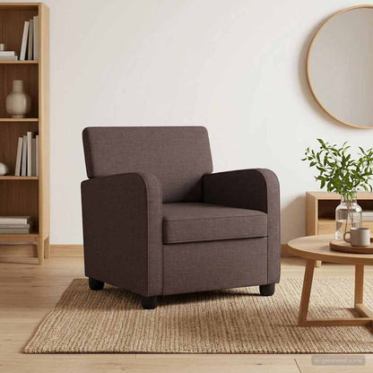 Fauteuil Donkerbruin Stof