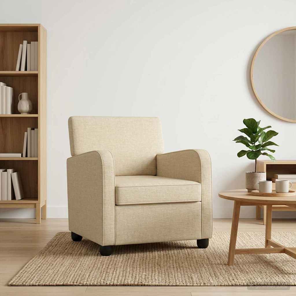 Fauteuil Crèmekleurig Stof