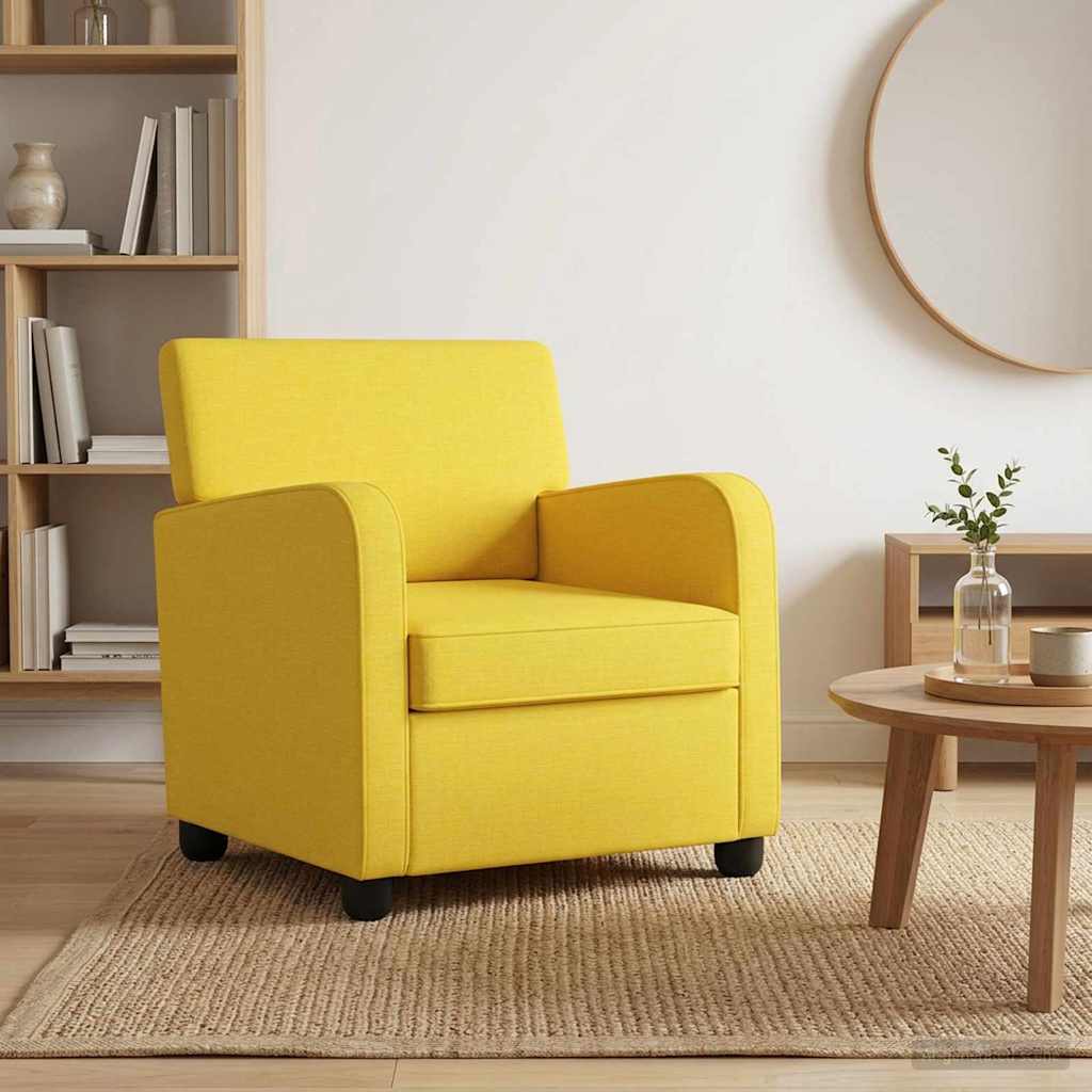 Fauteuil Lichtgeel Stof