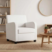Fauteuil stof wit 70x79x78 cm