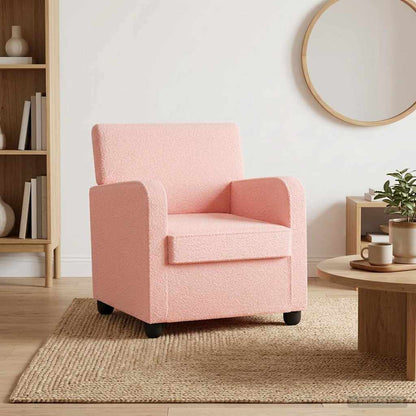 Fauteuil Roze Kunstlamswol