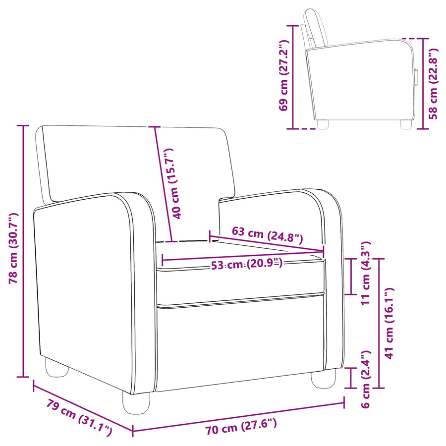 Fauteuil Roze Kunstlamswol