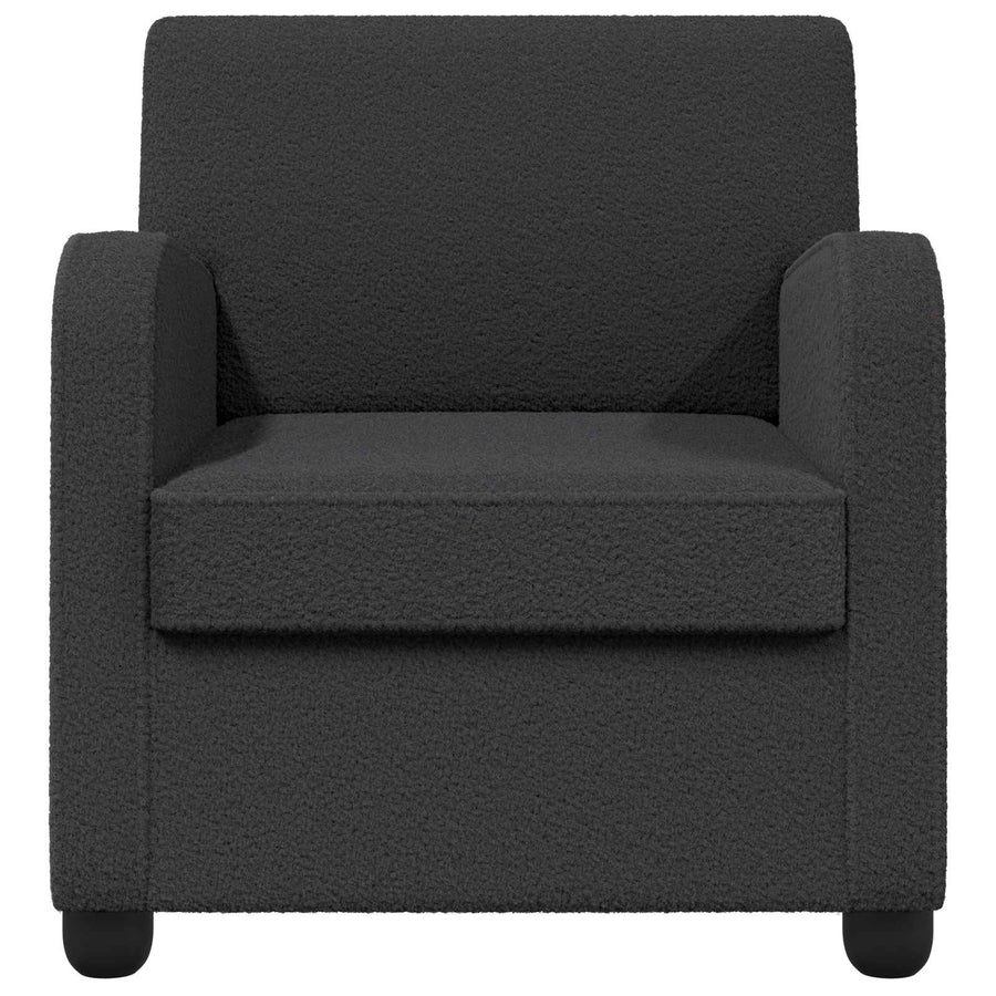 Fauteuil Donkergrijs Kunstlamswol