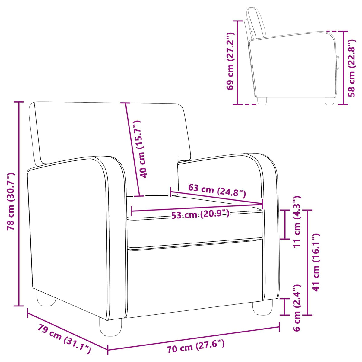 Fauteuil Beige Kunstlamswol