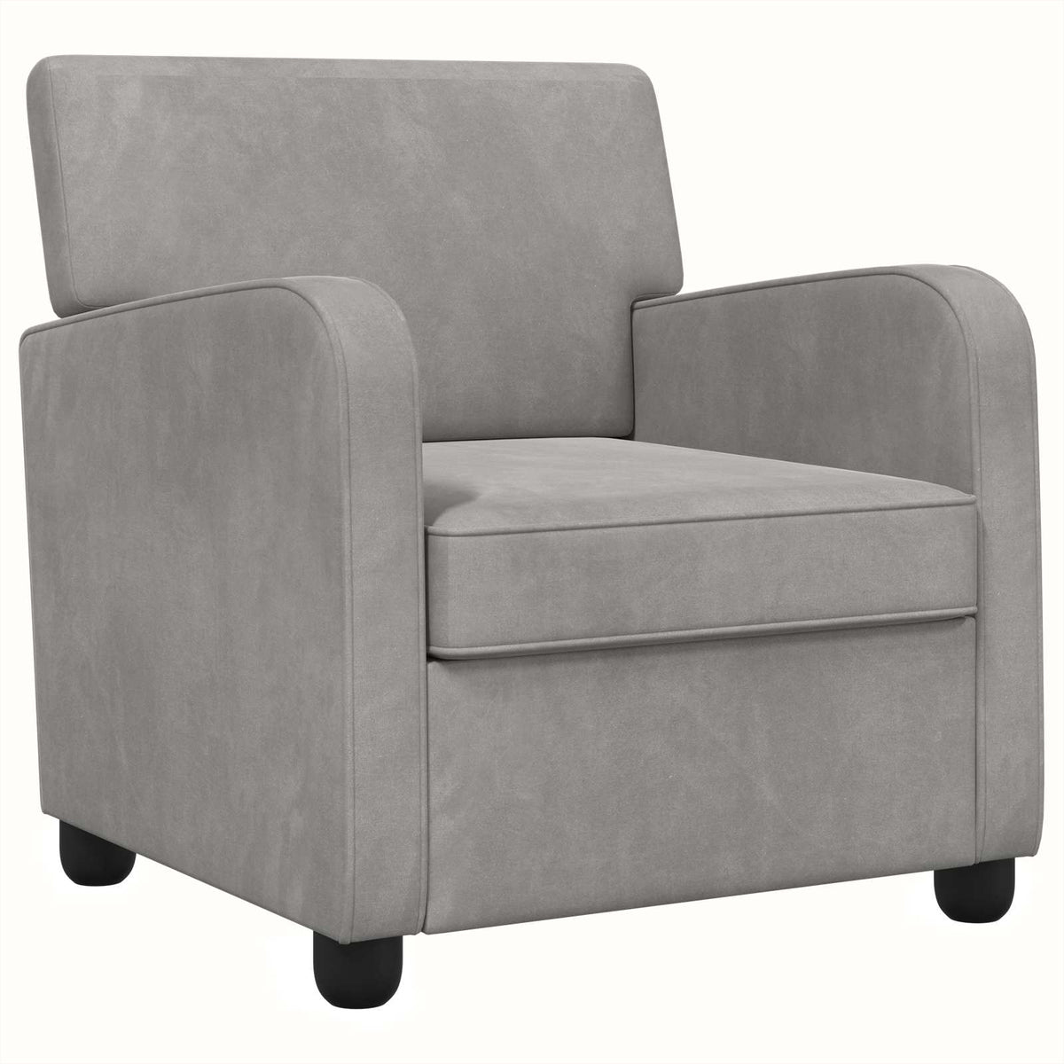 Fauteuil Lichtgrijs fluweel
