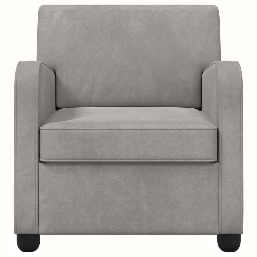 Fauteuil Lichtgrijs fluweel