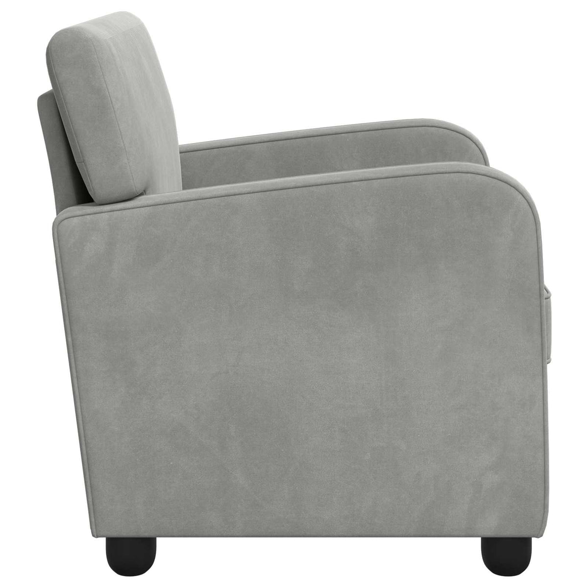 Fauteuil Lichtgrijs fluweel