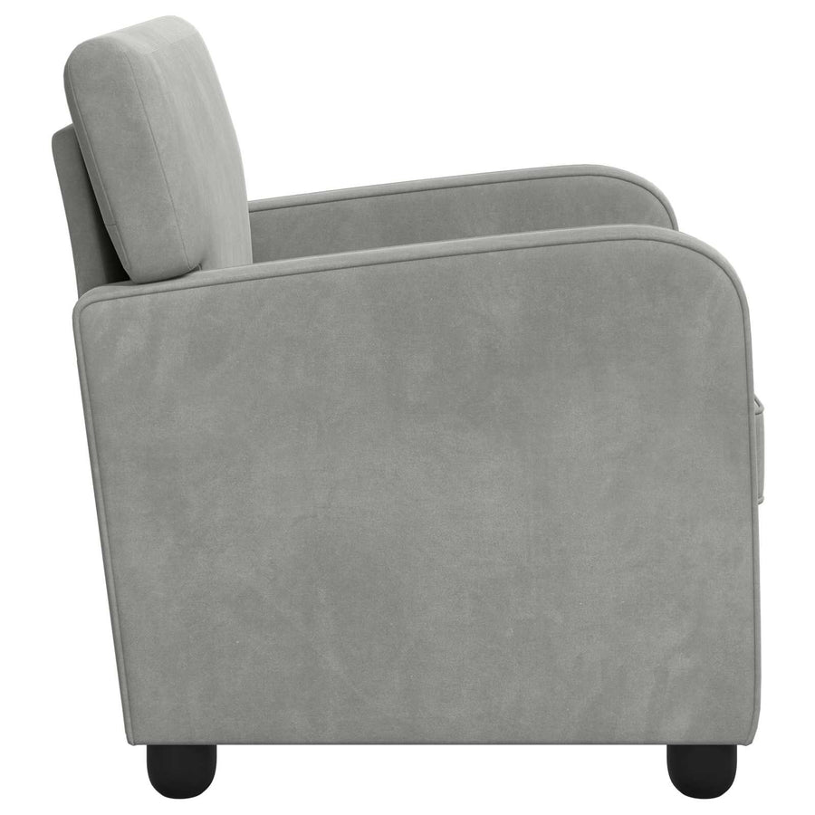 Fauteuil Lichtgrijs fluweel