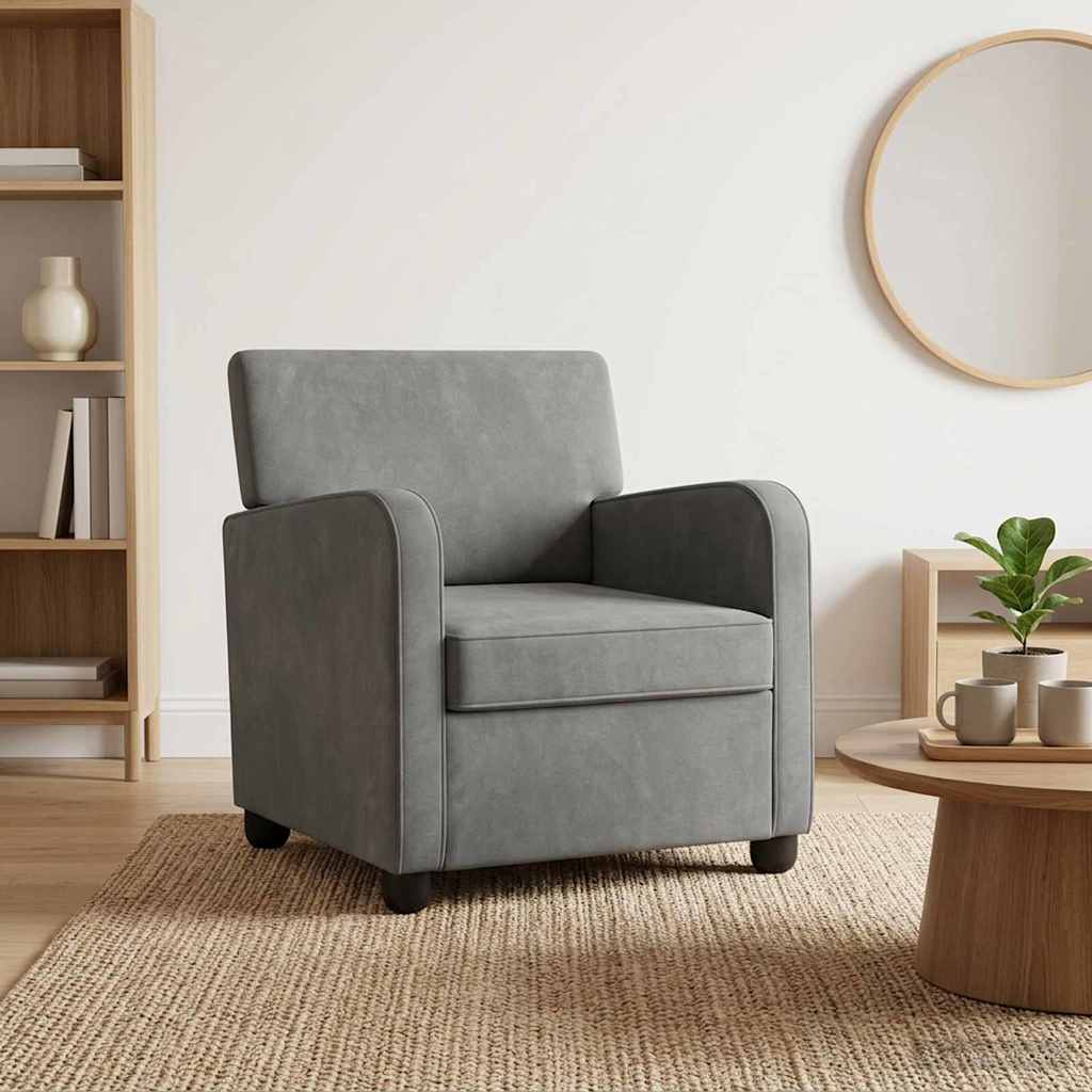 Fauteuil Donkergrijs fluweel