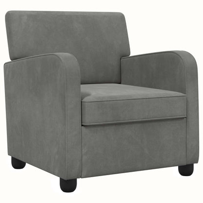 Fauteuil Donkergrijs fluweel