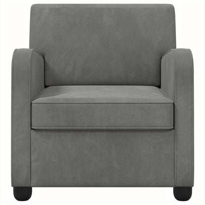 Fauteuil Donkergrijs fluweel