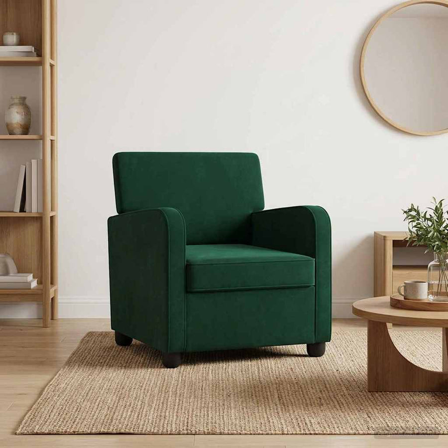 Fauteuil Donkergroen fluweel