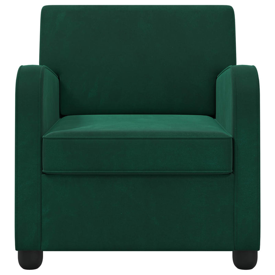 Fauteuil Donkergroen fluweel