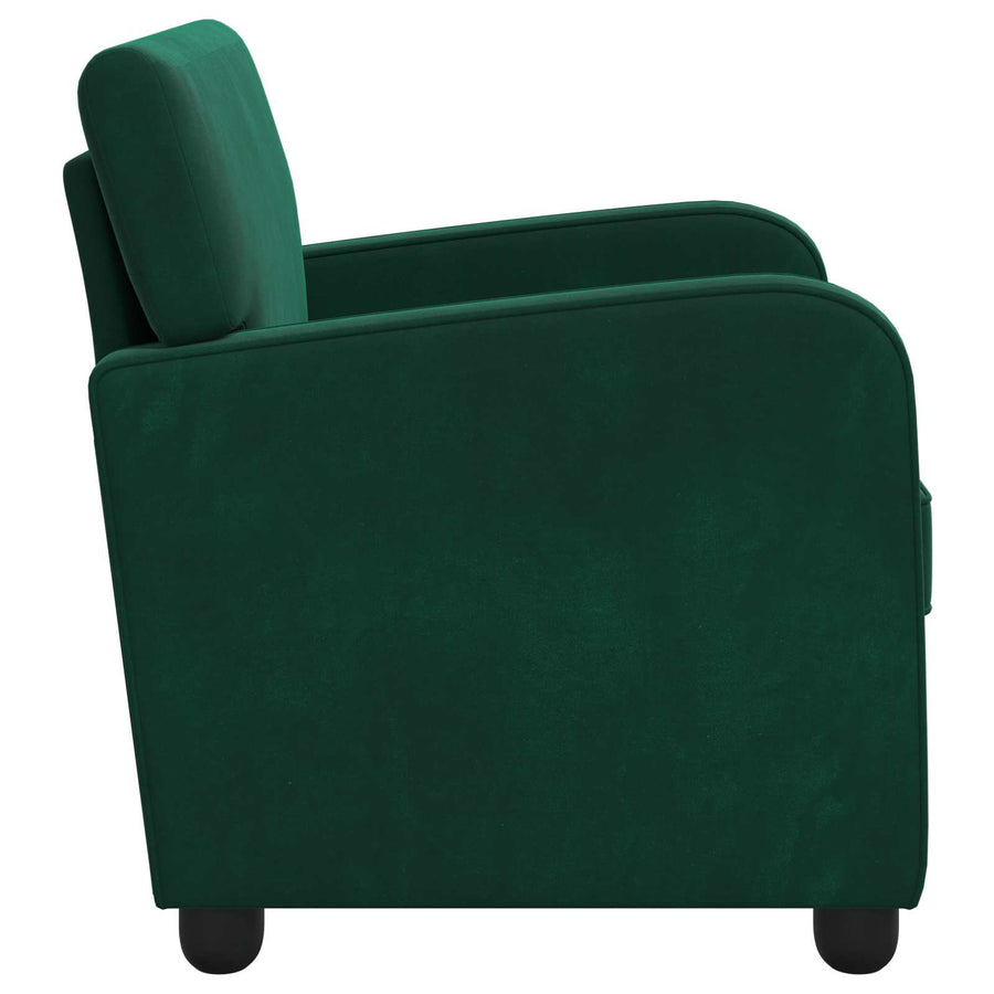 Fauteuil Donkergroen fluweel