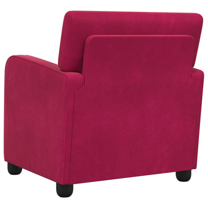 Fauteuil Wijnrood fluweel