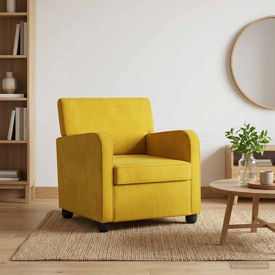 Fauteuil Geel fluweel